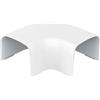 Curva piana per canalina Bianco puro 80x60 mm