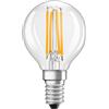 Lampadina LED Super Efficient E14 forma a sfera Osram 470lm chiaro