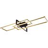 Trio Plafoniera LED Salinas 3900 lm bianco caldo 11,5x100x40 cm nero ottone
