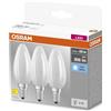 Osram Lampadine LED E14 forma a candela Osram 806lm bianco opaco 3 pz 4000K