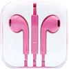 Auricolari stereo Rosa con microfono controller e connettore jack 3.5 pollici