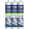 Tytan Sigillante Acetico Multiuso Tripack Tytan antimuffa trasparente 280 ml