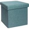 JBY Creation Pouf contenitore pieghevole tessuto verde 38x38 cm