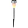 Torcia solare a LED Globo Ø 5,5x36,5 cm in acciaio inox 3 pz