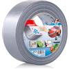 Nastro adesivo telato 50 mm x 50 m argento