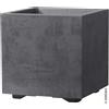 Deroma Vaso da esterno cubo Deroma Millenium R 39 cm antracite