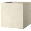 Deroma Vaso da esterno cubo Deroma Millenium R 39 cm perla