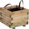 Cerland Fioriera in legno naturale quadrata Baroque 40x40x H 33 cm