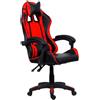 Sedia Gaming ergonomica in similpelle 65x63 H 115/125 cm rosso e nero