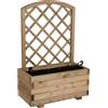 Cerland Fioriera da esterno con grigliato CAJOU in legno naturale 800x400xH1200 mm