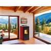 Stufa a pellet ventilata Invicta Burano Wi-fi Plus 8 kW rosso