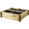 Mini orto quadrato in legno BASIL 200L 1000x1000xA270 mm