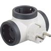 Multi adattatore Bticino S3626D 3 Prese tedesca Bianco e Grigio