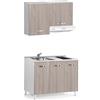 Cucina monoblocco Zagabria 120 cm olmo