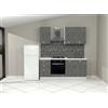 Cucina completa Taurus 195 cm dx cemento