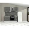 Cucina completa Taurus 195 cm sx cemento