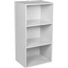 Libreria 3 ripiani in pannello truciolare Bianco 40x29,5x80 cm