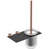 Portascopino bagno Astral H 35,8 cm nero/rame