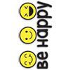 Crearreda Sticker autoadesivo in foam 1FG 15x31 cm Be happy
