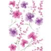 Decorazione adesiva per parete fiori viola 47x65 cm