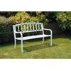 Panchina in ferro e ghisa 150x67xH76 cm 2 posti bianco