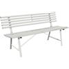 Panchina in ferro 150x67xH76 cm 3 posti avorio