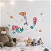 Decorazione adesiva per parete sirenette 47x65 cm