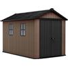Casetta da giardino Keter in resina Newton sp. 20 mm marrone 6,8 m²