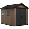 Casetta da giardino Keter in resina Newton sp. 20 mm marrone 5,2 m²