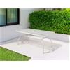 - Tavolo da giardino in ferro in avorio 160x100 cm
