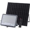 - Proiettore LED solare in alluminio con pannello solare separato 2500 lm