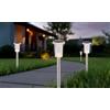 Globo Luci solari da giardino LED in acciaio inox Ø 54 mm 3500K Set 4 pz