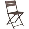 - Sedia da giardino pieghevole in alluminio chocolate
