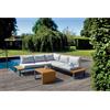 Salotto da giardino in alluminio antracite cuscini in poliestere grigio 6 posti