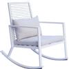 Sedia a dondolo in alluminio bianco