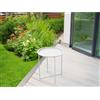 Tavolino da giardino in ferro bianco Ø 46x H 52 cm