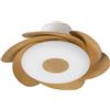 Ventilatore da soffitto luce LED 24W Flower ventilatore 24W bianco/beige