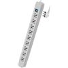 ELECTRALINE Multipresa 9 prese, interrutore, H05VV-F 3G1, 2m. Bianca