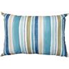 Cuscino bombato rettangolare arredo a righe azzurro 60x40 cm