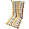 Cuscino per sedia a spalla alta con aletta riga arancio 112x48 cm