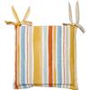 Cuscino per sedia sfoderabile con aletta riga arancio 40x40 cm