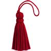 Fiocco nappa 5 cm asola 5 cm rosso in tripolino rayon