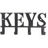 Portachiavi da parete in ferro "keys" nero opaco
