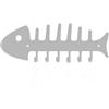 Portachiavi da parete in ferro "spina di pesce" bianco opaco