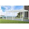 Pergola bioclimatica in alluminio Solanum Twin 300x600xH240 cm bianco