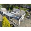 Salotto da giardino Antemide in alluminio bianco/grigio chiaro 4 posti