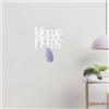 Appendiabiti in ferro Home sweet home 6 posti bianco opaco