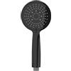 Soffione doccia Wenko Young 5 tipi di getto in ABS nero