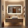 Specchio reversibile sabbiato retroilluminato LED COMET 100x70 cm