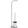 Wenko Piantana portarotolo e portascopino bagno Levante inox lucido